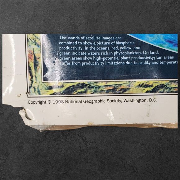 1998 National Geographic World Map 48x69 Large Vintage Classroom Wall Poster - Picture 10 of 16